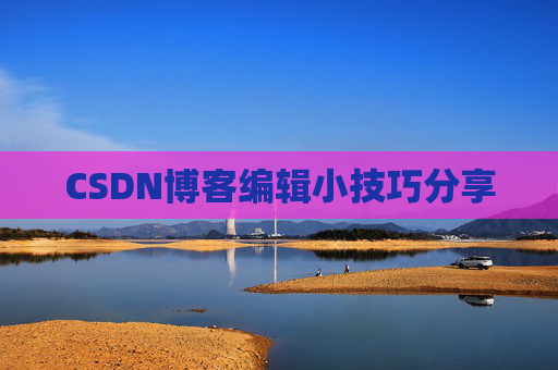 CSDN博客编辑小技巧分享